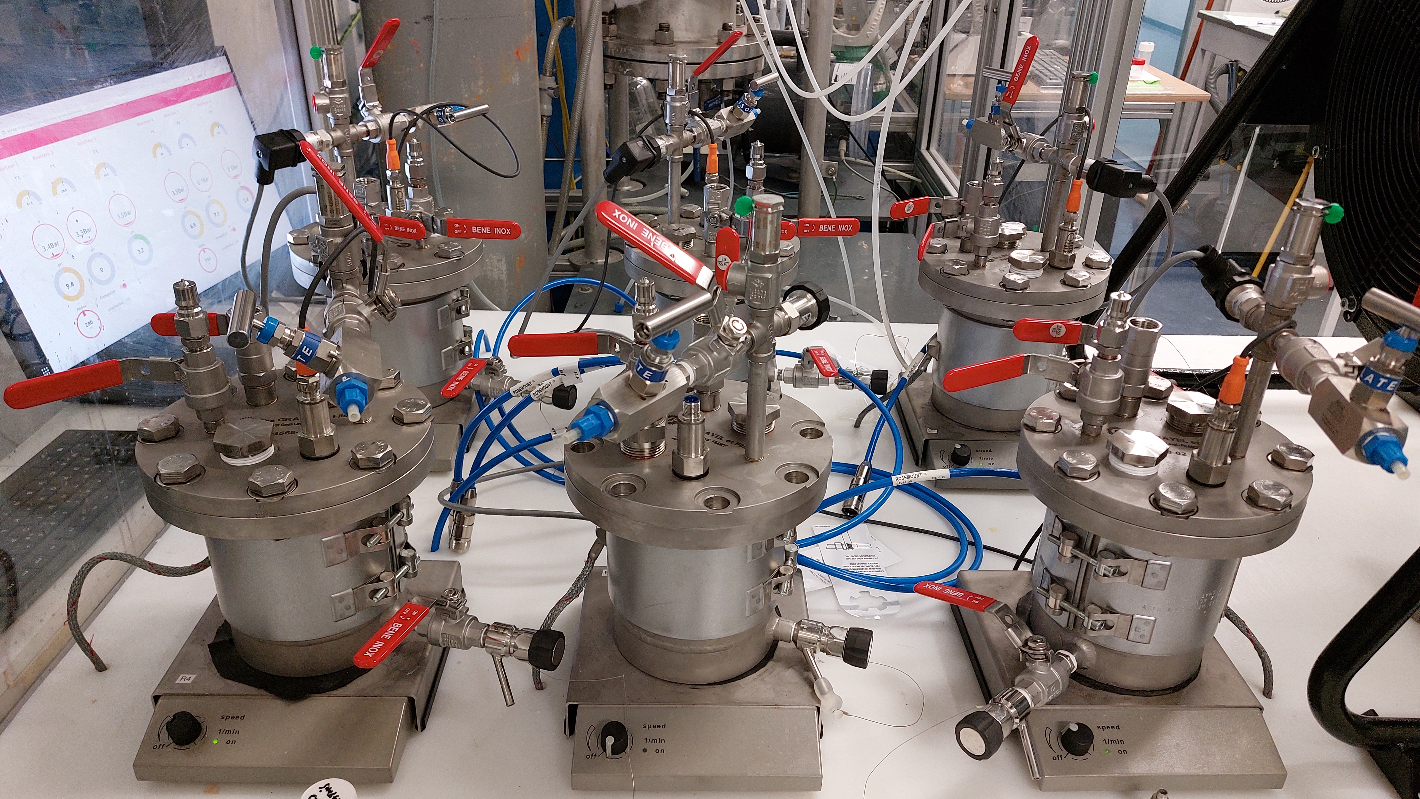 Banc d'essais de réacteurs de biométhanation